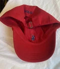 New Ralph Lauren Polo Men's Baseball Cap – Solid Red with Navy Polo Player