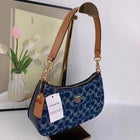 Coach CAF82 Teri Shoulder Bag Signature Denim/Natural – Designer Crossbody Purse