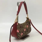 NWT Coach CY694 Teri Shoulder Bag Signature Canvas Cherry Print Tan Brown