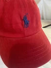 New Ralph Lauren Polo Men's Baseball Cap – Solid Red with Navy Polo Player