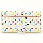 Louis Vuitton Monogram Multicolor Long Wallet White PVC Leather Trim Used – Japan