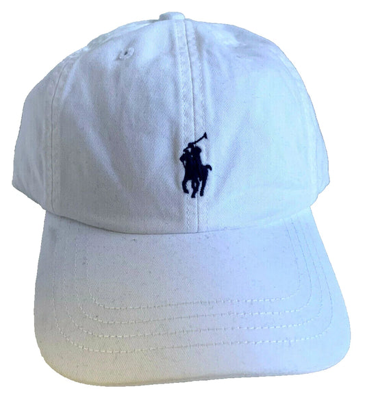 NEW Ralph Lauren POLO Men's Golf Hat Sport Classic Cap – White/Navy