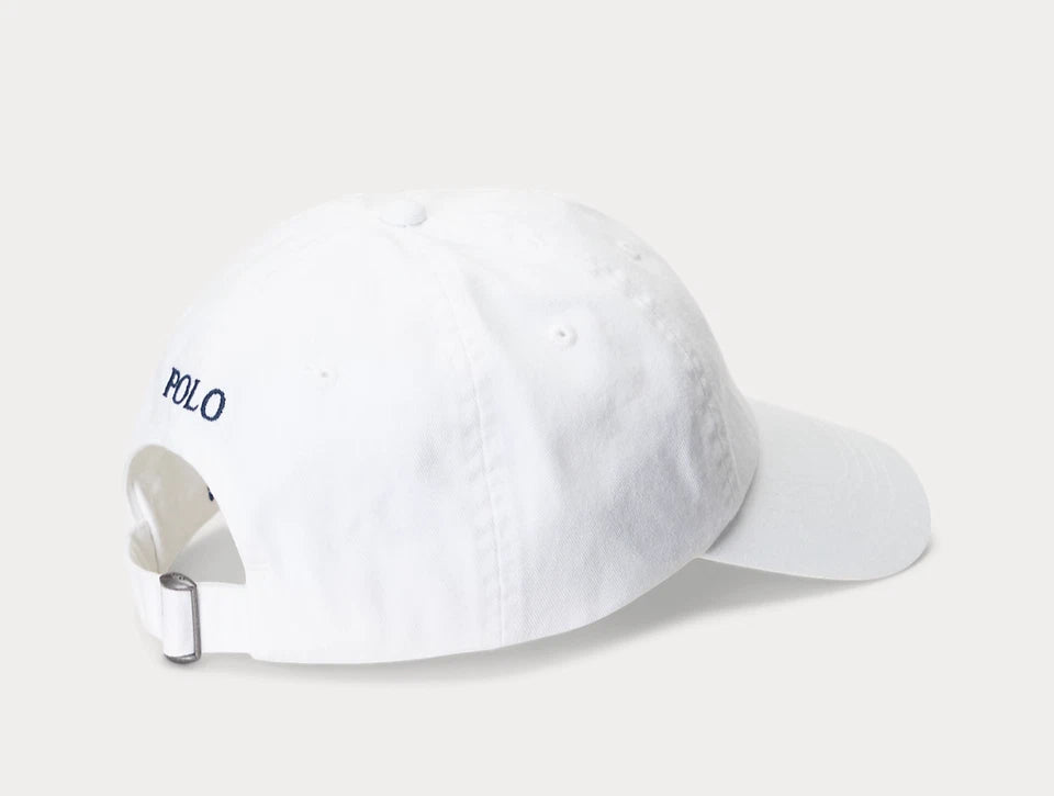 NEW Ralph Lauren POLO Men's Golf Hat Sport Classic Cap – White/Navy