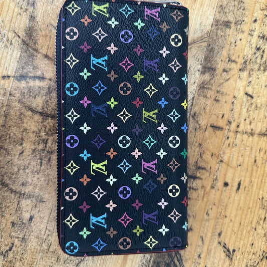 Louis Vuitton Clémence Long Wallet Monogram Multicolor Black – Used